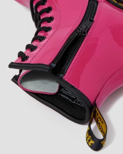 Botas Con Cordones Dr Martens Junior 1460 Patent Cuero Para Niños DR0238N